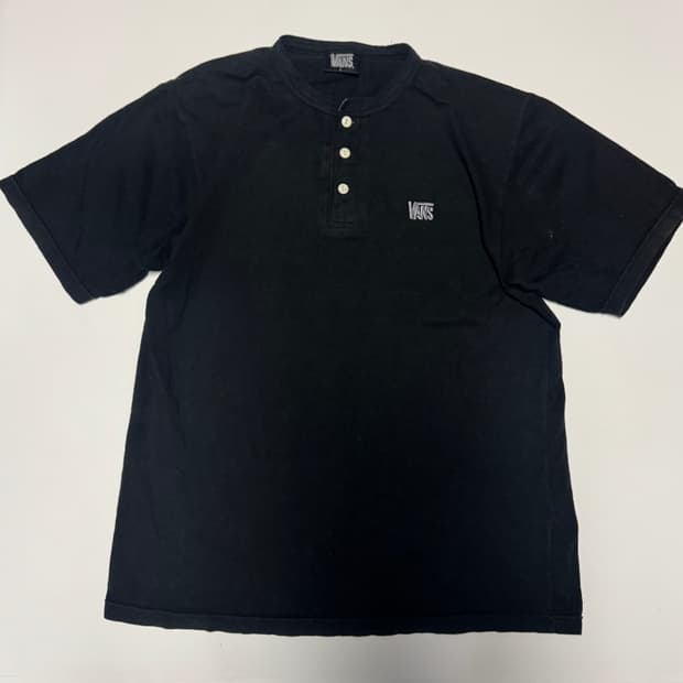희귀!! 반스 vans 올드스쿨 반집업 헨리넥 반팔 티셔츠 M ~ L