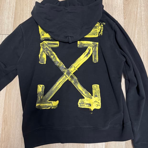 오프화이트 후드티 블랙 XL
