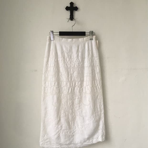 Filet mood long skirt
