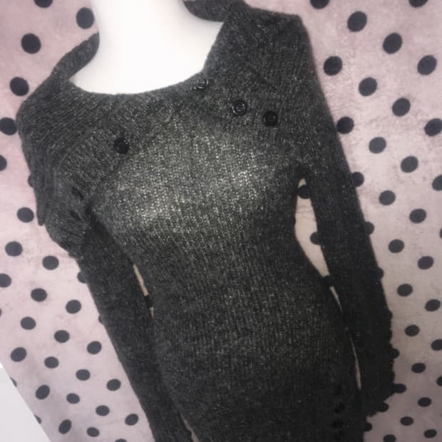 KanNa shop 빈티지 오네갸루 트임 니트 원피스