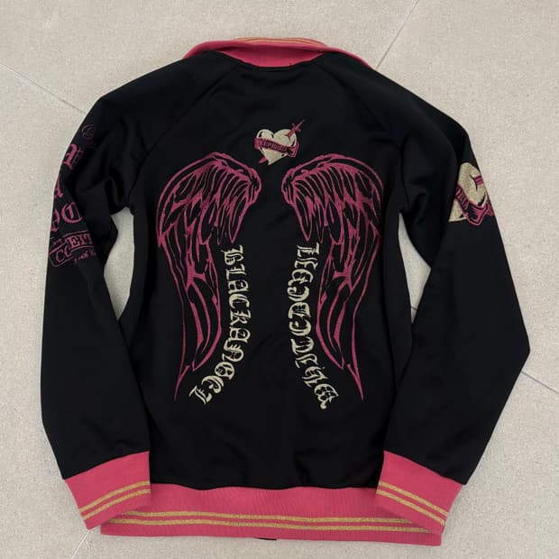 블랙 글리터 윙 져지