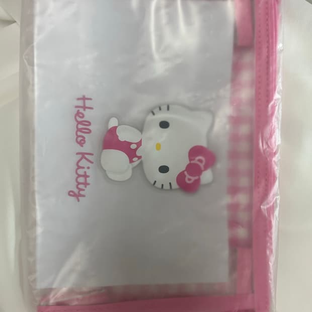 헬로키티 투명 pvc 파우치 핑크