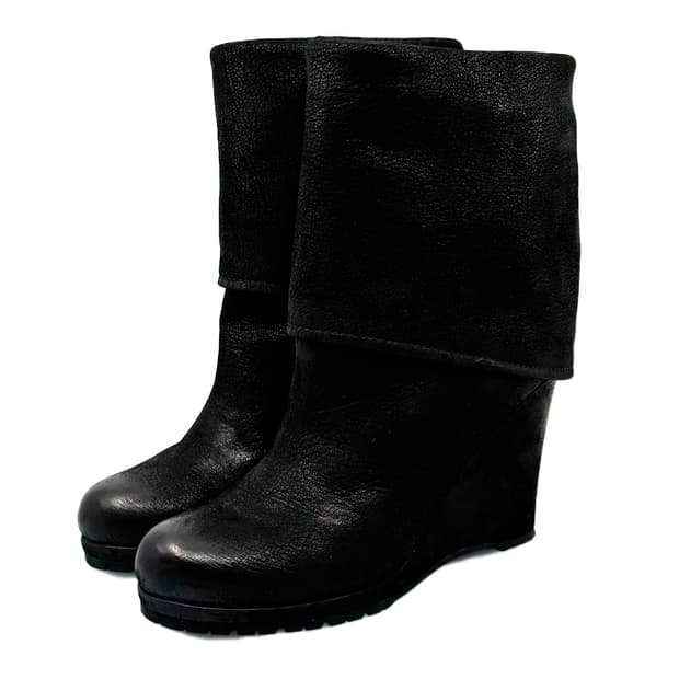 Prada  Leather Wedge 2way Boots/ 36