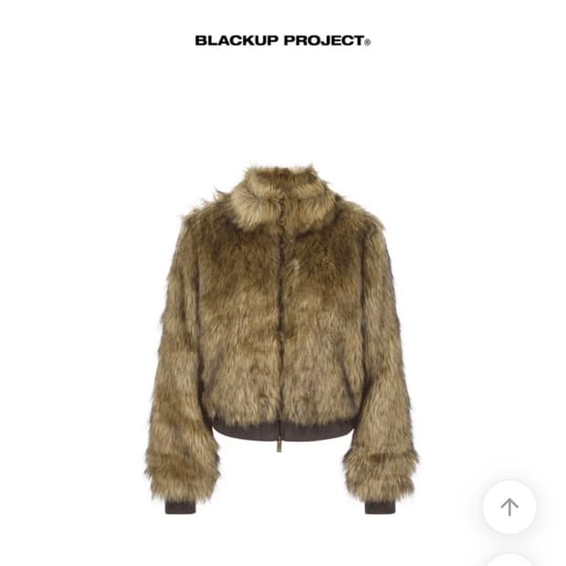 블랙업(MADE) 라뷰 투톤퍼 하이넥 점퍼 브라운