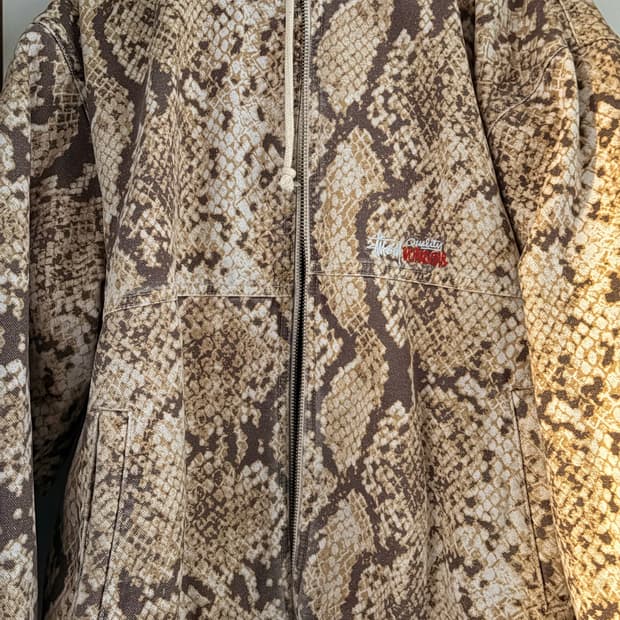 [XL]스투시 인슐레이티드 워크 자켓 파이썬 뱀피