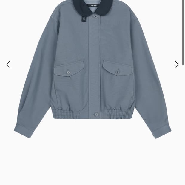 오헤시오 라운드 칼라 블루종 자켓