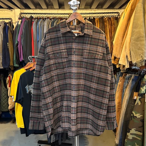 엘엘빈 헤비 코튼 체크 셔츠