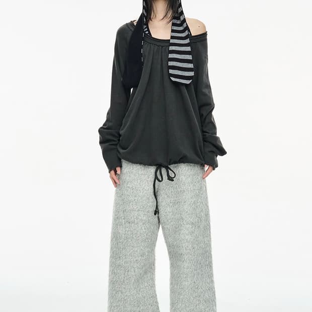 Cerric 세릭  Hairy Wide Pants / Gray