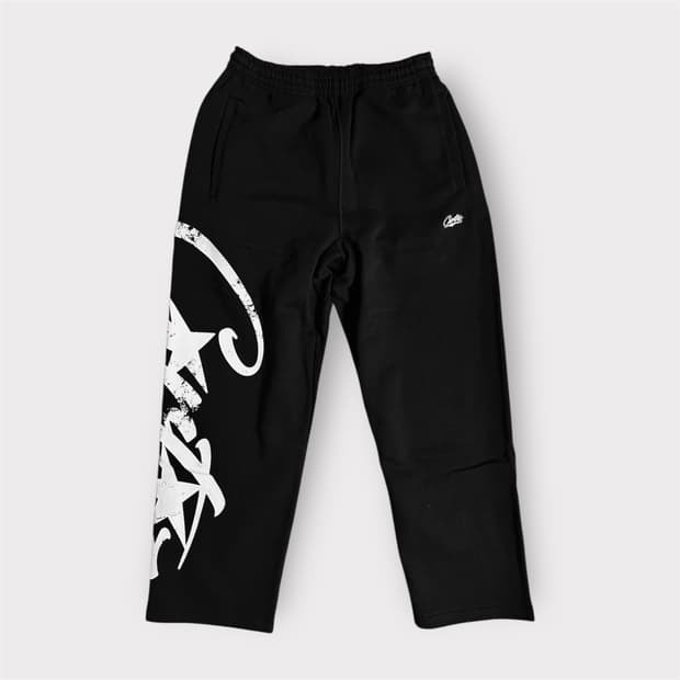 Corteiz Woosh Open Hem Sweatpant Black
