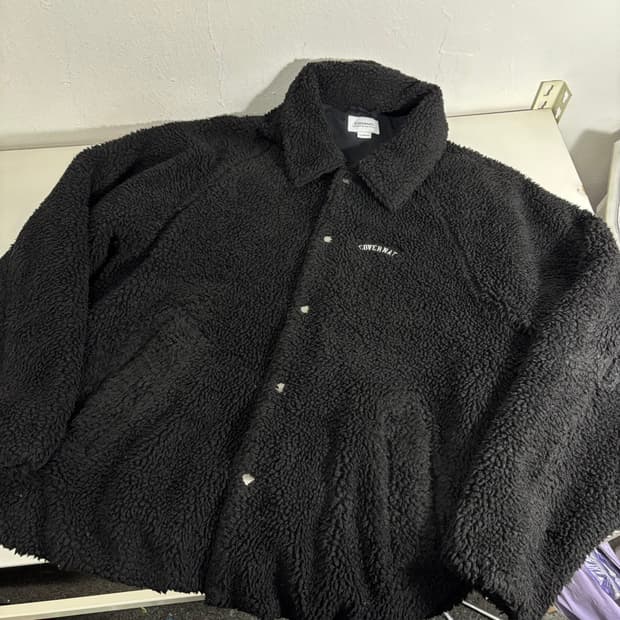 L 커버낫 블랙 뽀글이 후리스자켓