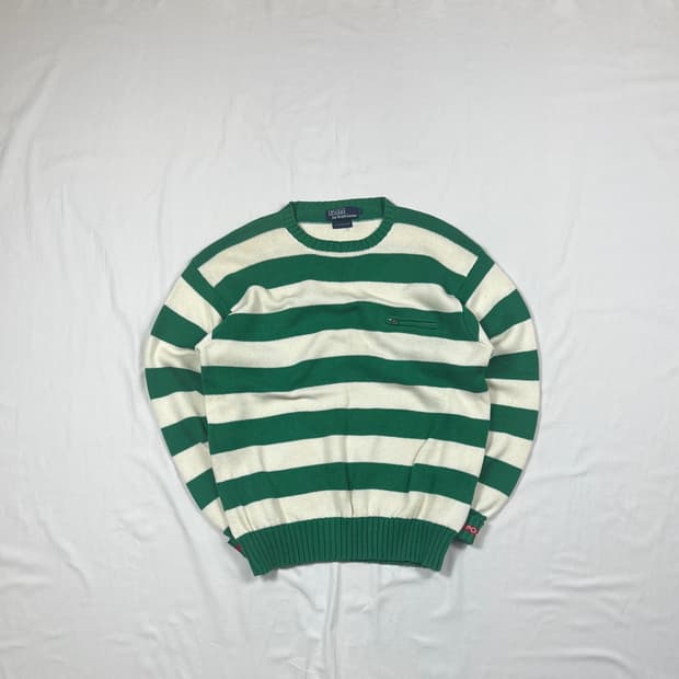 90‘s 폴로랄프로렌 polo 스펠아웃 스트라이프 니트 스웨터