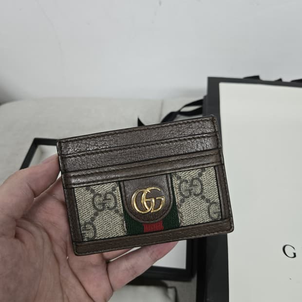 [보증서 정품]구찌 오피디아 GG 카드지갑