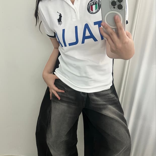 폴로 랄프로렌 이탈리아 빅포니 배색 카라 티셔츠