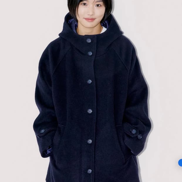 오피쉬 하프 코트 네이비 