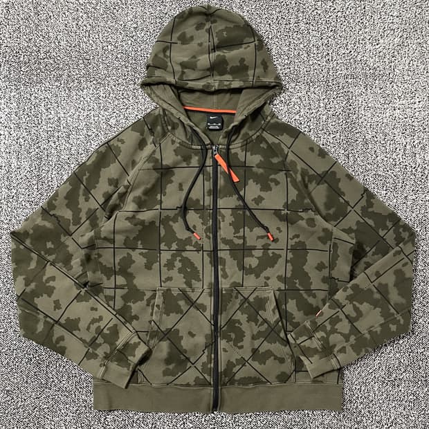 빈티지9. 나이키 르브론 제임스 카모플라쥬 후드집업 후드티 스웻 그린