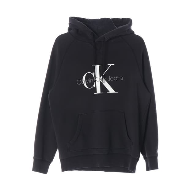 캘빈클라인 진스 빅로고 오버핏 후드티 M
