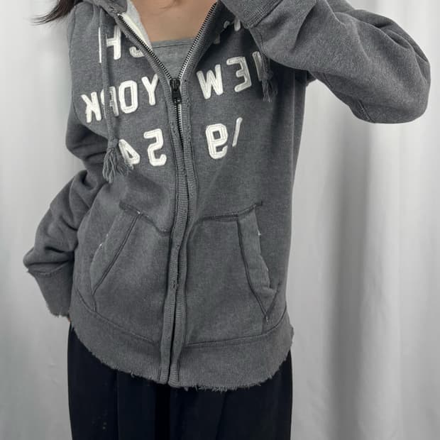 아베크롬비 그레이 후드집업