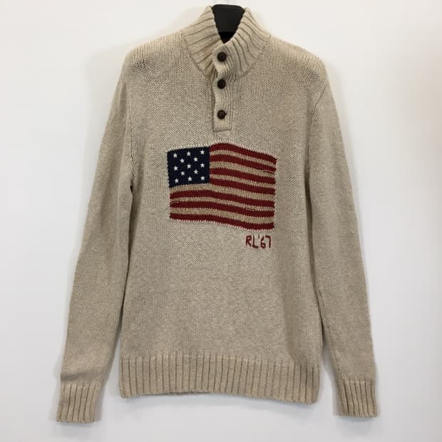 폴로 랄프로렌 성조기 상위라인니트 90-95 