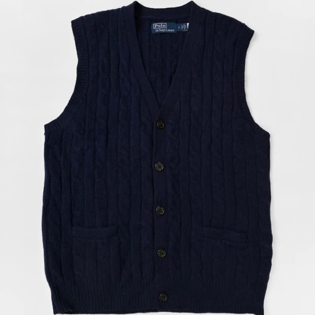 폴로 랄프로렌 20FW 캐시미어 울 케이블 니트 조끼 PN5686