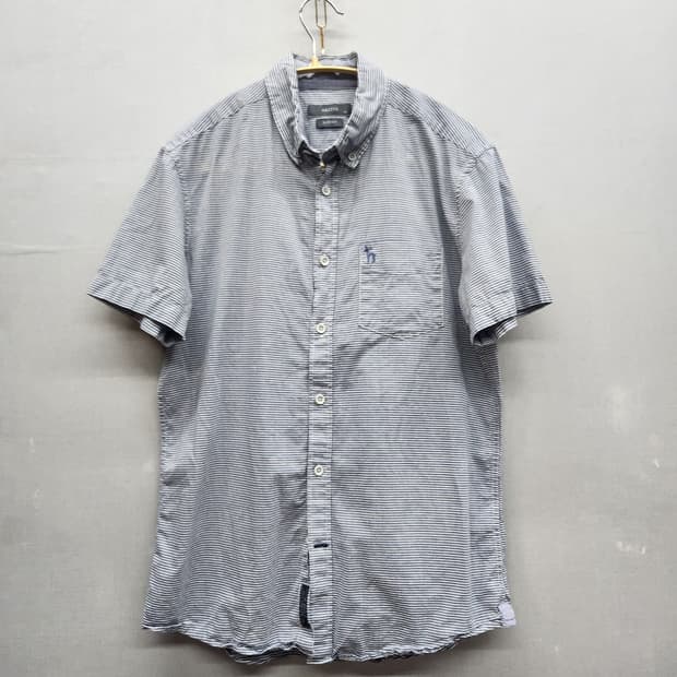 헤지스 로고 원포켓 스트라이프 반팔셔츠 95(M)