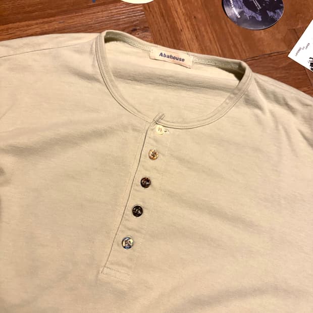 Aba house 5 button henryneck long sleeve