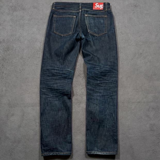 Supreme 슈프림 리지드 셀비지 데님팬츠