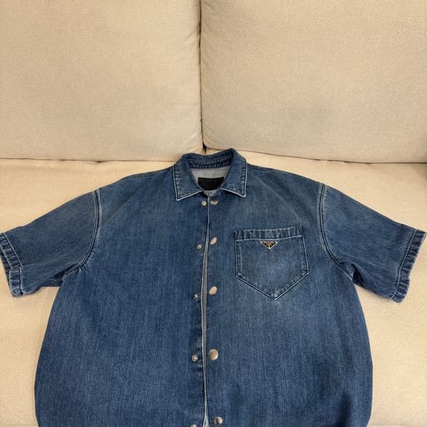 프라다 데님 자켓 M