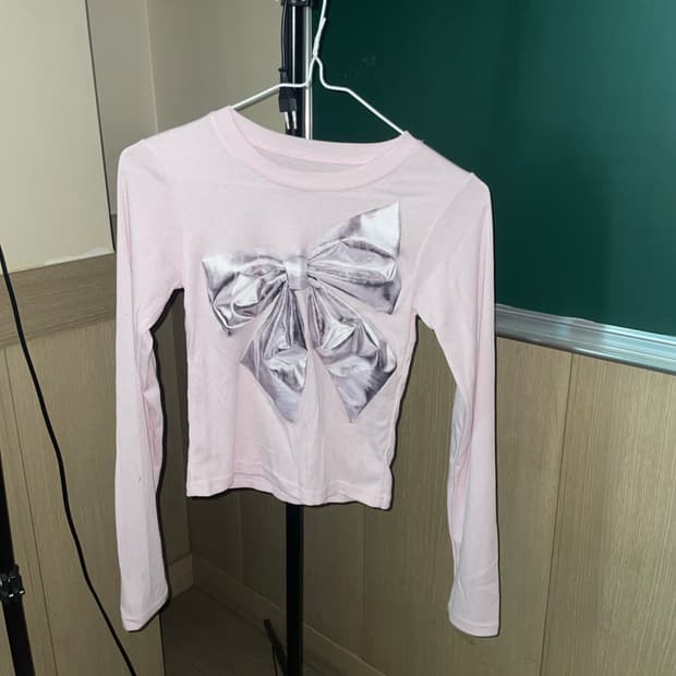 발레리나 인디핑크 리본 T