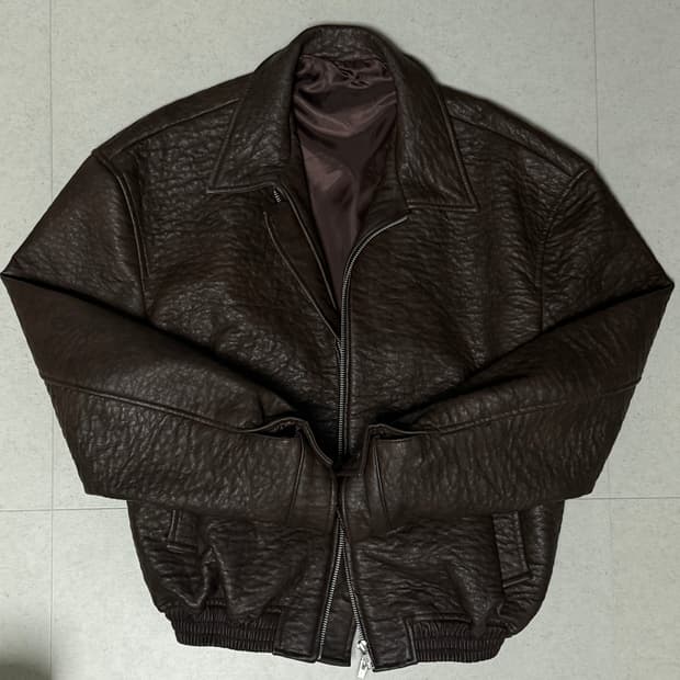 [L~XL]레더자켓 브라운