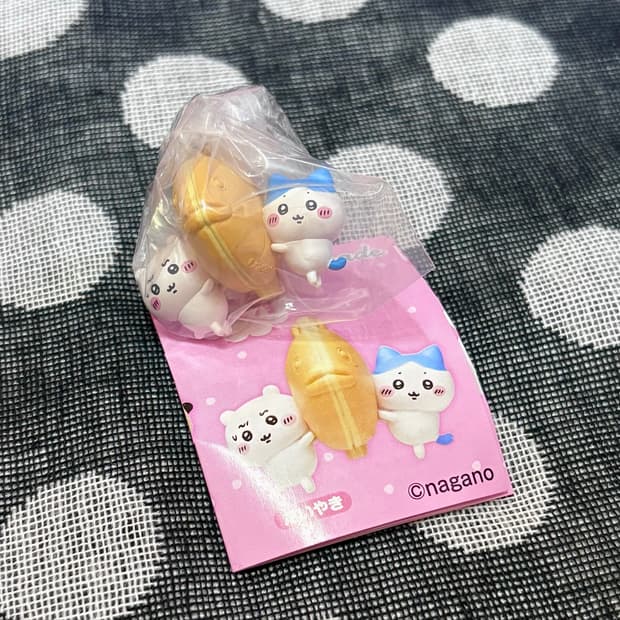 [미개봉] 치이카와 타베모노 가챠 붕어빵 하치와레 타이야끼 키링 먼작귀