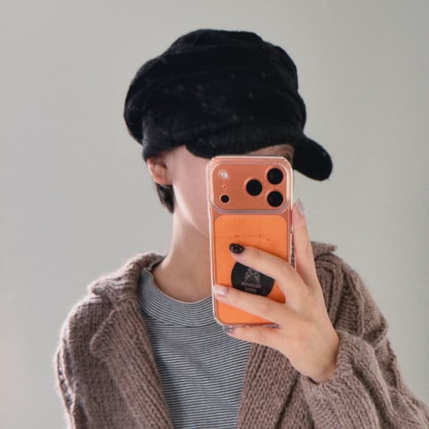 일본빈티지 주름 니트 캡모자