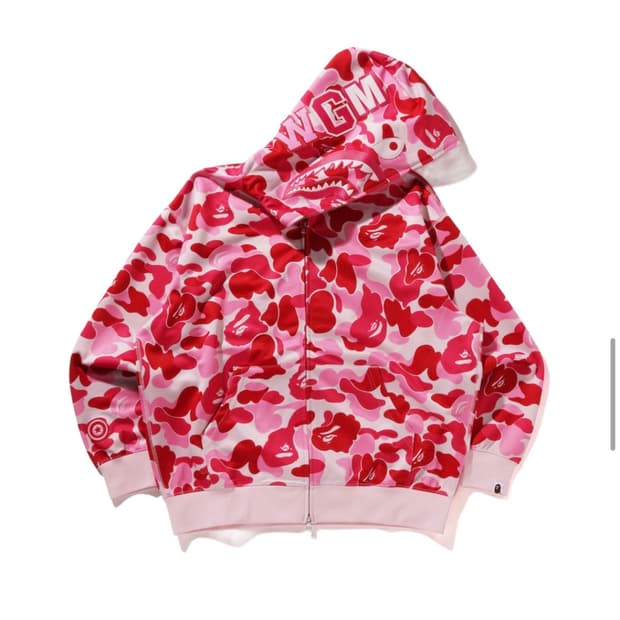 ABC카모레이온 릴렉스드핏 샤크풀집후드 핑크 L