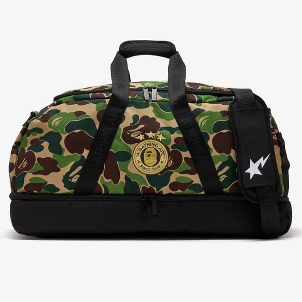 아디다스 x 베이프 더플백 크루 그린