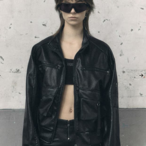 보헴서 하이넥 포켓 자켓