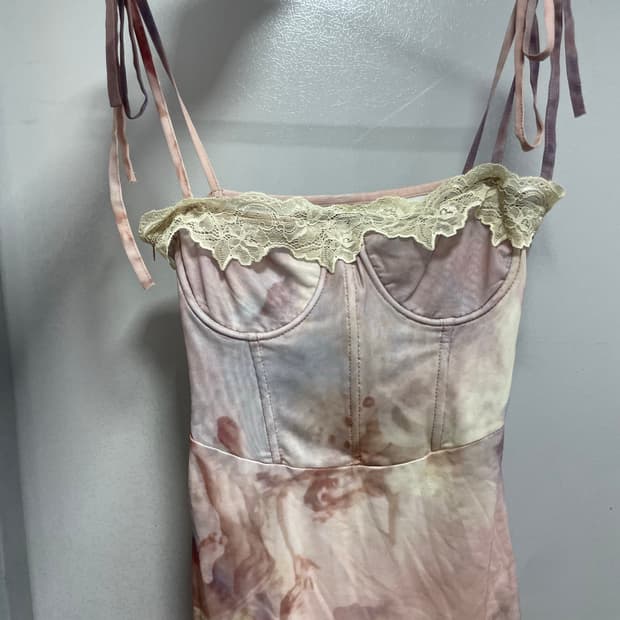 엔젤 코르셋 메쉬 끈원피스