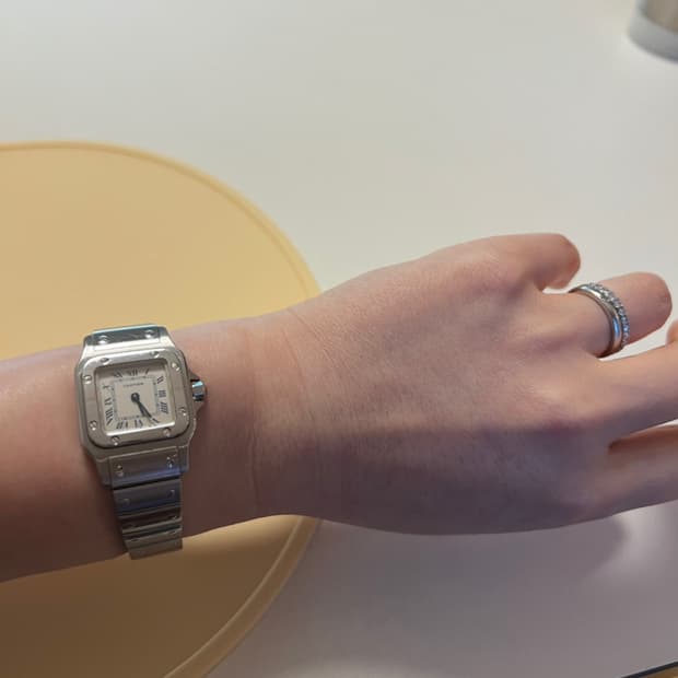 정품 까르띠에 산토스갈베 스틸스몰 블루 인덱스쿼츠)가격고정