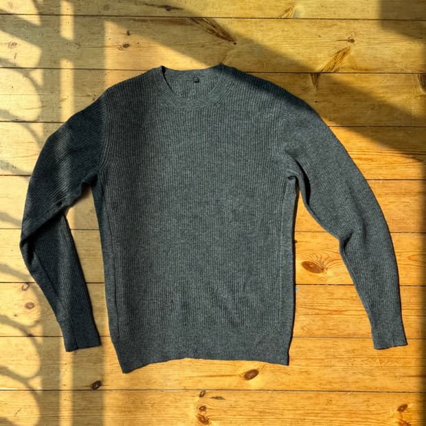 무인양품 울100 리브 니트