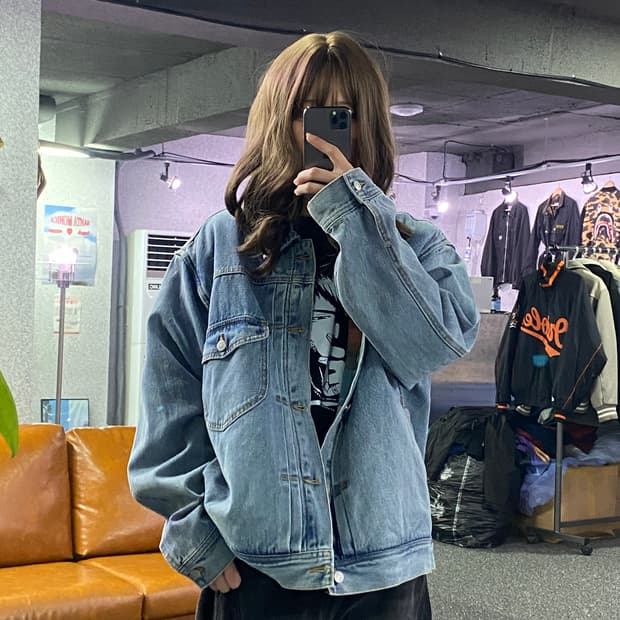 펜필드 스몰로고 데님 자켓 B2533
