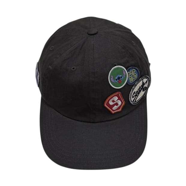 썬러브 X 스티치 와펜 캡 모자 차콜 그레이