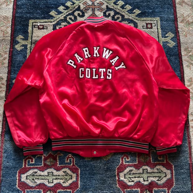 90s USA Chalk Line satin varsity Jacket
