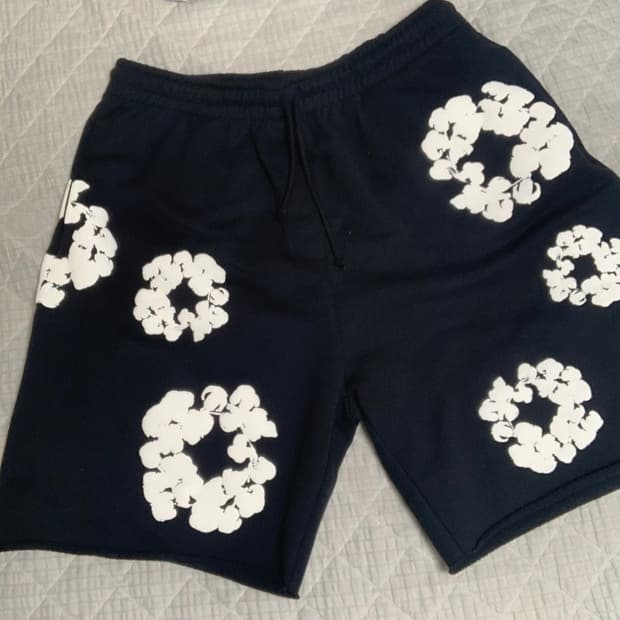 데님티어스 쇼츠 XL 블랙 바지