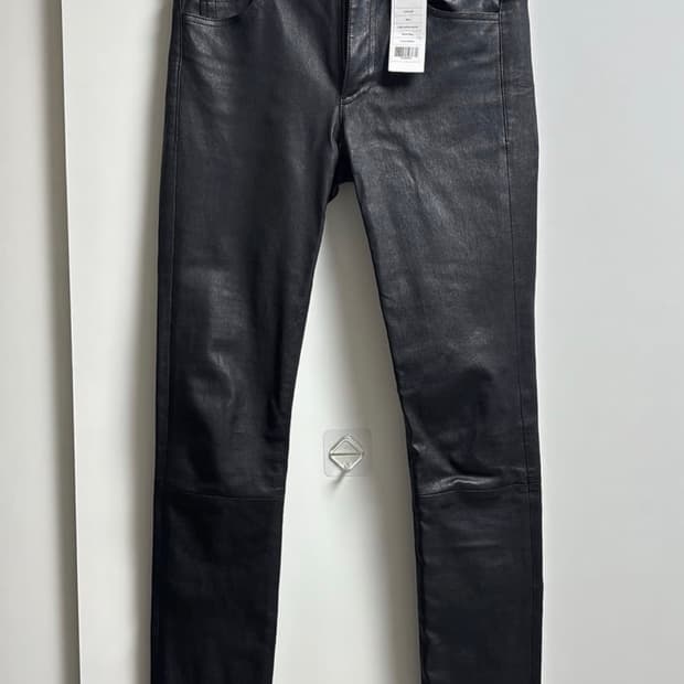 헬무트랭 램스킨 양가죽 스키니진