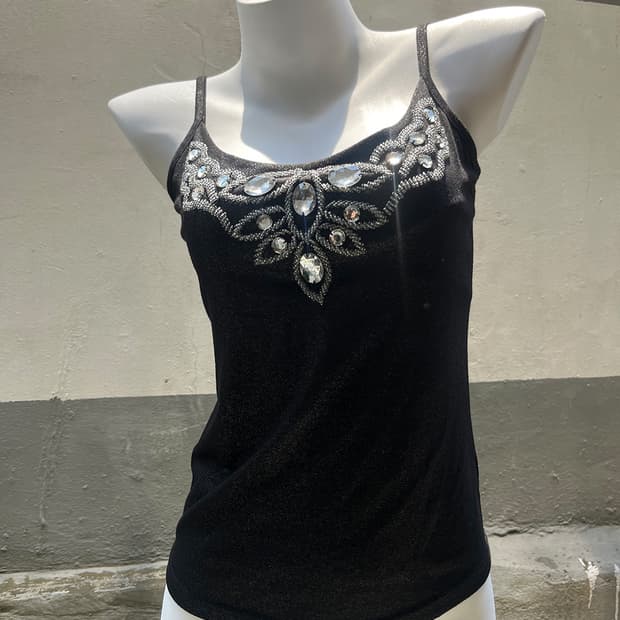 Dark Bohemian Glitter Cubic Sleeveless