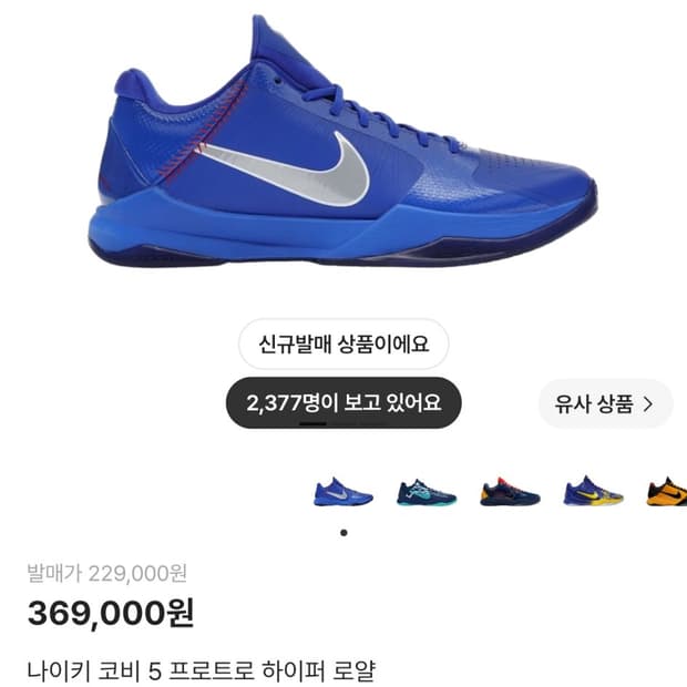 나이키 코비 5 프로트로 하이퍼 로얄
