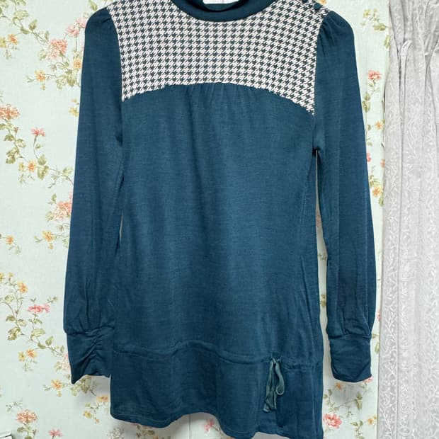 빈티지 하운드체크 목폴라