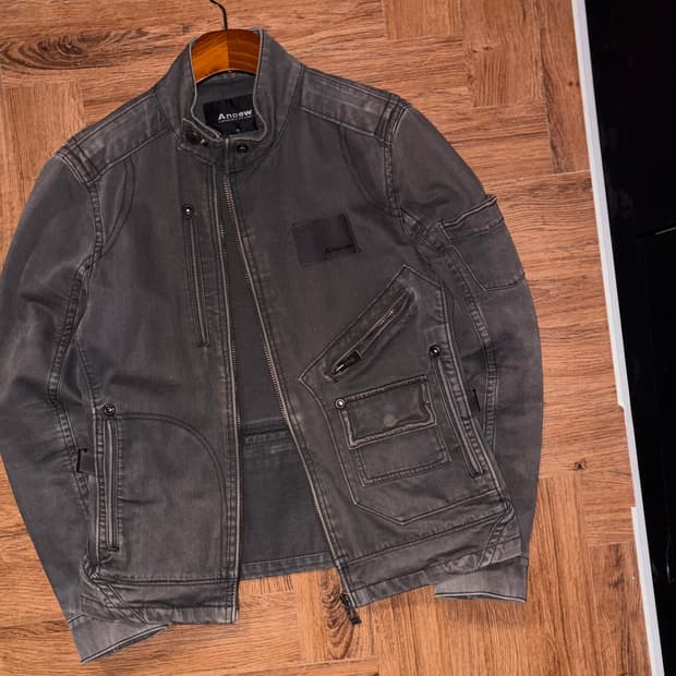 빈티지 디테일 바이커 자켓