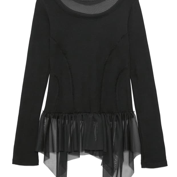 플레어업 레이어드 레이스 프릴 롱 슬리브