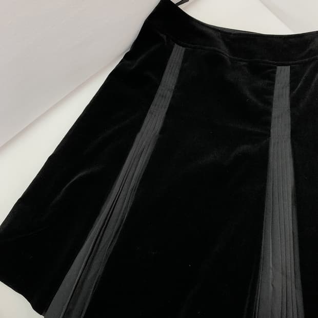 vintage petite velvet skirt