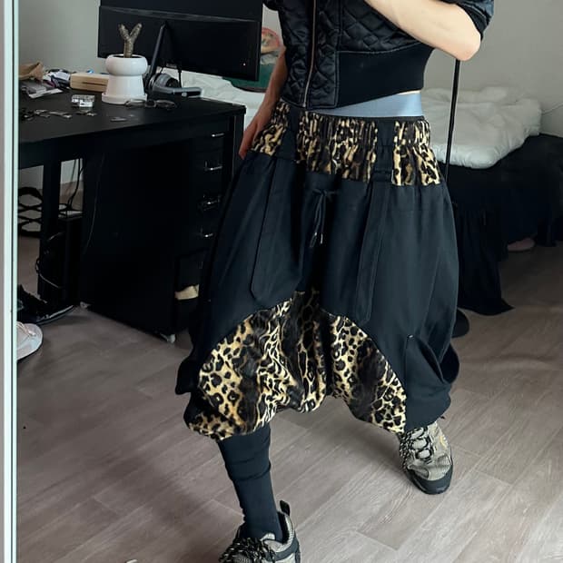 Vintage 빈티지 레오파드 배기 팬츠