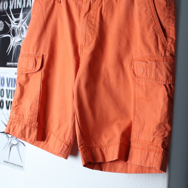 (L-XL) 타미힐피거 반바지 팬츠 작은얼룩 카고 오렌지 면-P9717